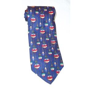 Amherst and Brock Christmas Ornament All Over Print Men's Neck Tie Blue Red